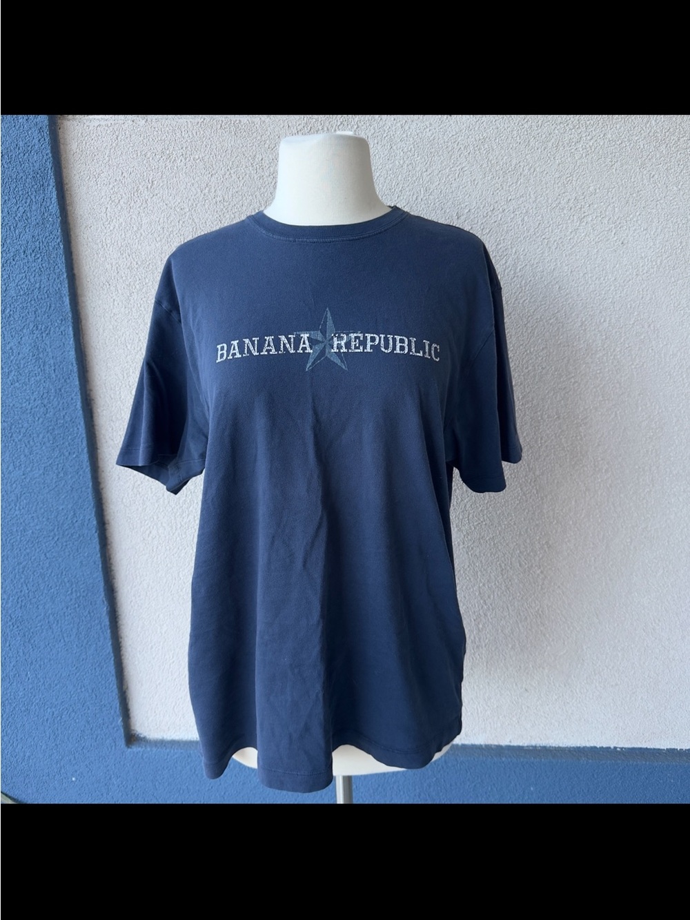Y2K Banana Republic Navy Star T-Shirt